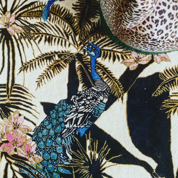 Dreams of the Jungle Peacock 7x10 9x12 Hand Made Indian Wool rugs made to order