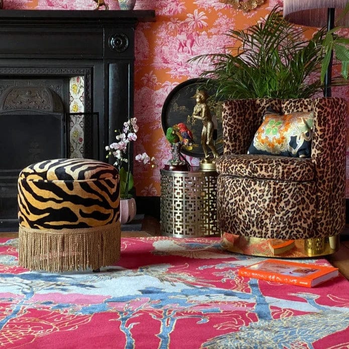 Chinese Garden Red Hand Made Of Virtue Hand Tufted Rug (Copy)
