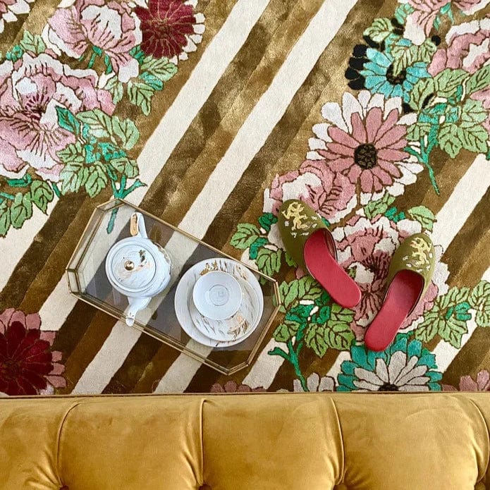 Kimono Gold 244x152cm Hand Tufted Rug made to order wendy rugs