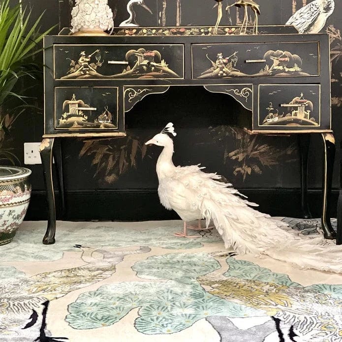 Peacock Gold Tree Hand Tufted Rug PRE ORDER 6x9 ft 7x10 ft rugs
