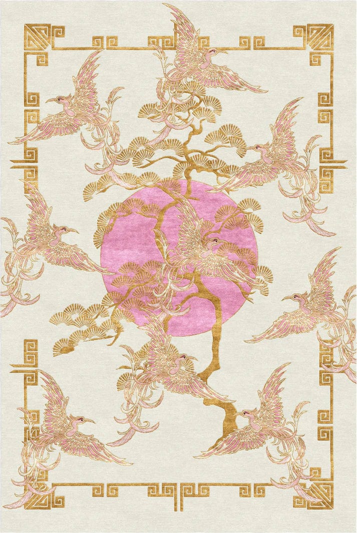 Phoenix Moon Hand Made Indian Rugs 7x10 9x12 feet rugs