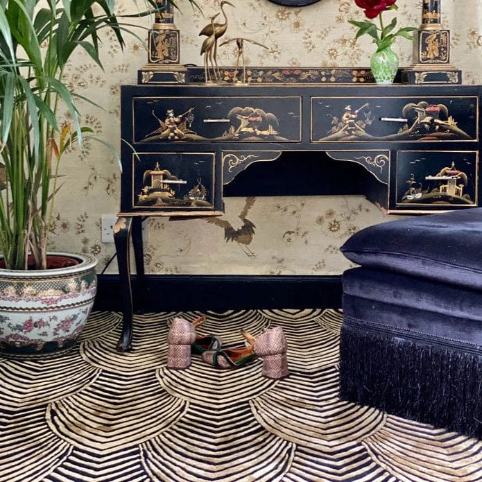 Plumage Gold Hand Tufted Rug PRE ORDER Black And Golden Color rugs