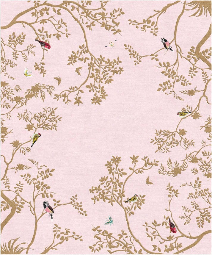 Secret Garden Lotus Pink Hand Tufted Rug PRE ORDER Blue Bird Rugs