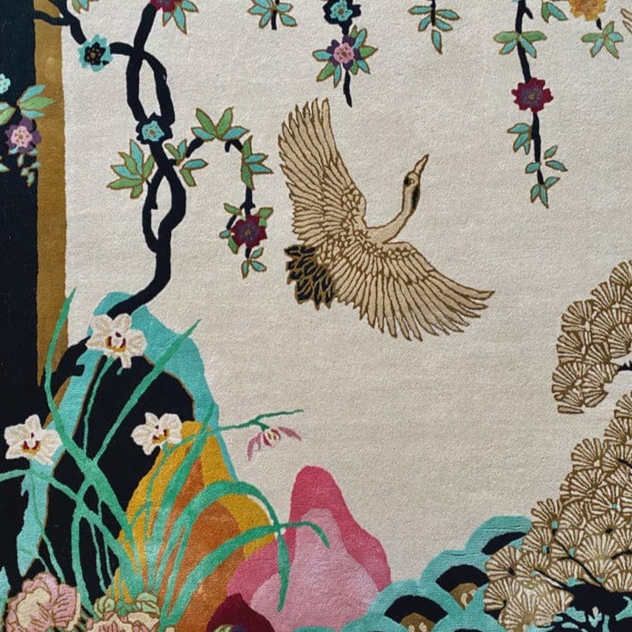 Eternity Light Bird Golden 9x12 ft size Hand Tufted Rug PRE ORDER