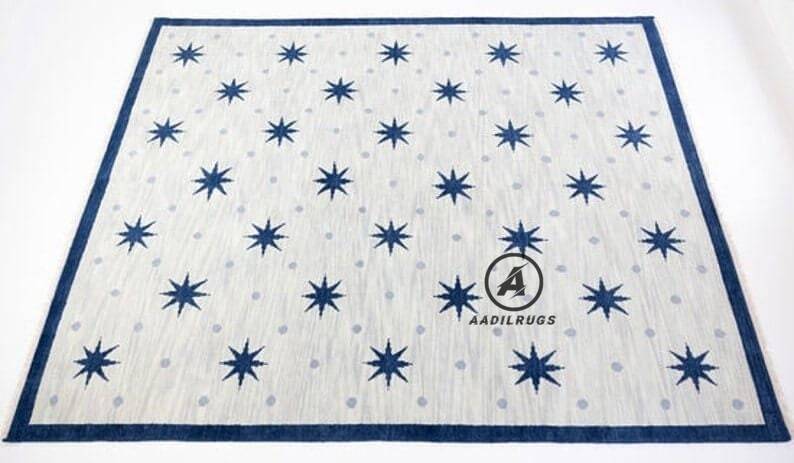 Hand knotted Rug Handmade Traditional Turkish Oushak Rug with Soft Neutral white and Rust Accents - Classic Area Rug for Boho Home Decor