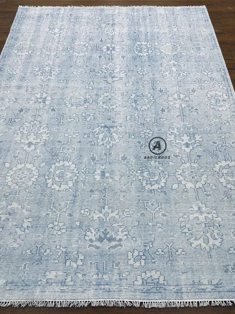 Contemporary Modern Oushak Rug, Beige Decor, Traditional Rug, 6x9 Rugs, Boho Accent Rug, Pink Rug, 5x8 bedroom Rug, washable rug, kilim rug