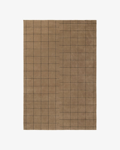 Modern Brown 8x10 9x12 Area Rug | Handmade luxury wool rug bedroom living room office rug