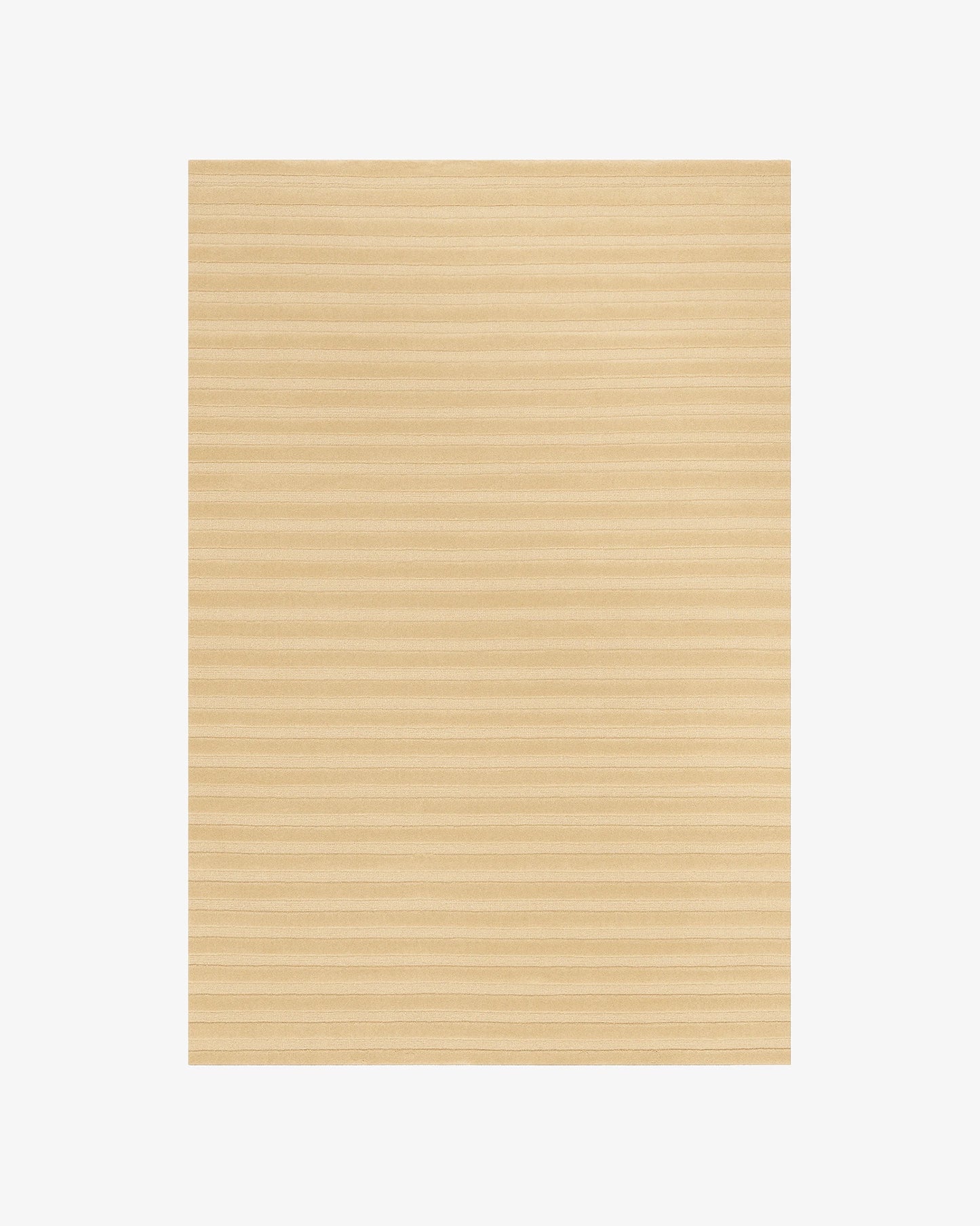Modern Yellow Hand-Tufted Wool Area Rug with Soft Linear Texture for Living Room