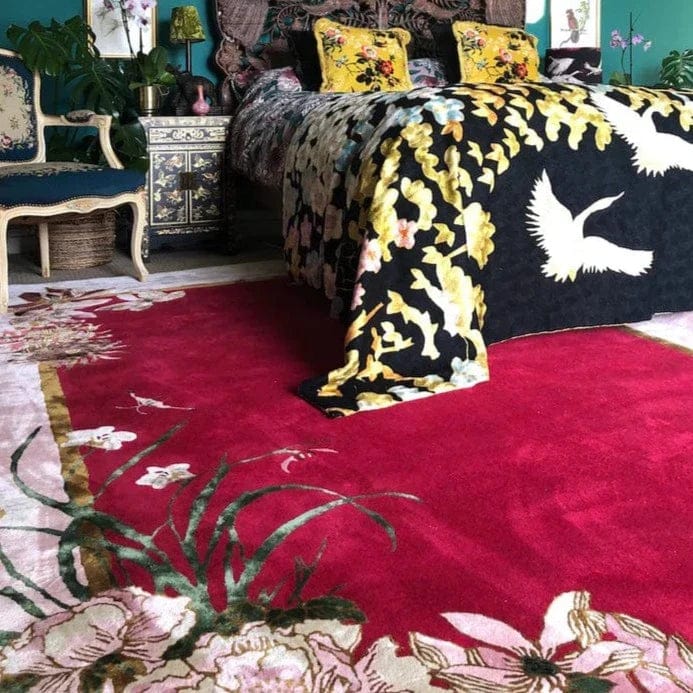 Peace Love & joy Red 9x12 ft Hand Tufted Rug coustmize hand tufted rugs