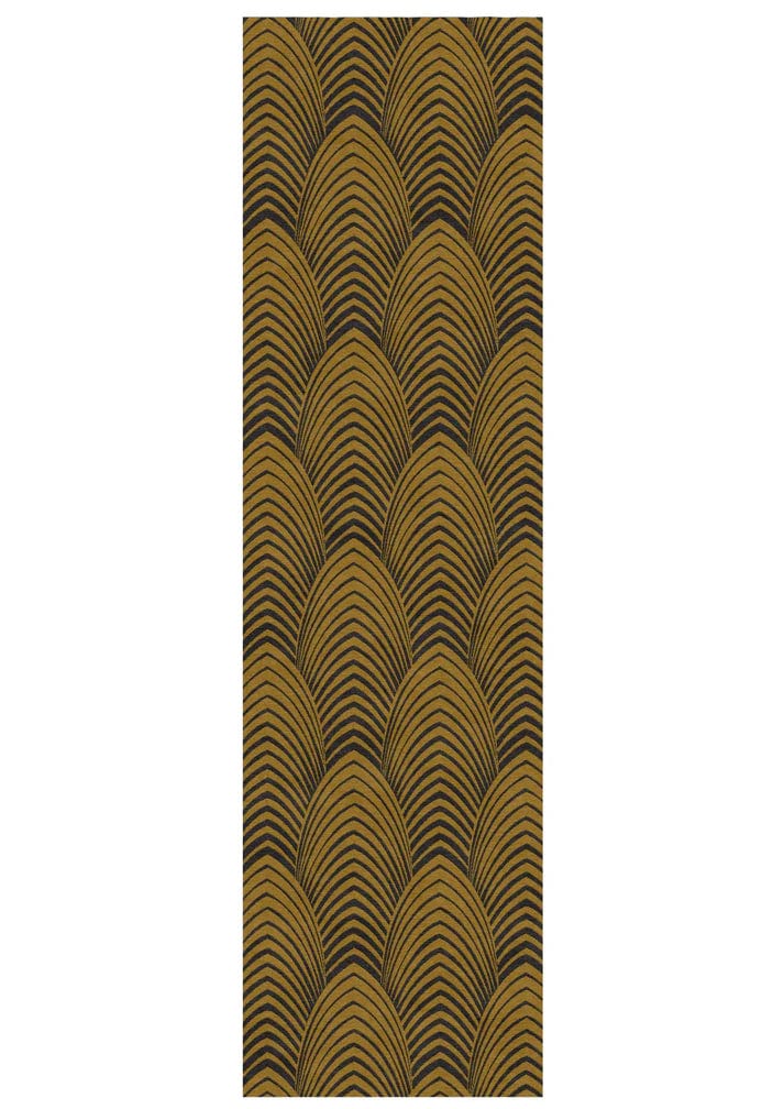 Plumage Gold Hand Tufted Rug PRE ORDER Black And Golden Color rugs