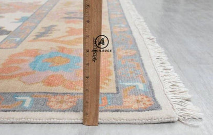 10X14 Beige and Pink Oushak rug muted multi size 8x10/9x12/10x14 Hand-knotted Vintage Oushak Wool Area Rug for Living Room, Dining room.