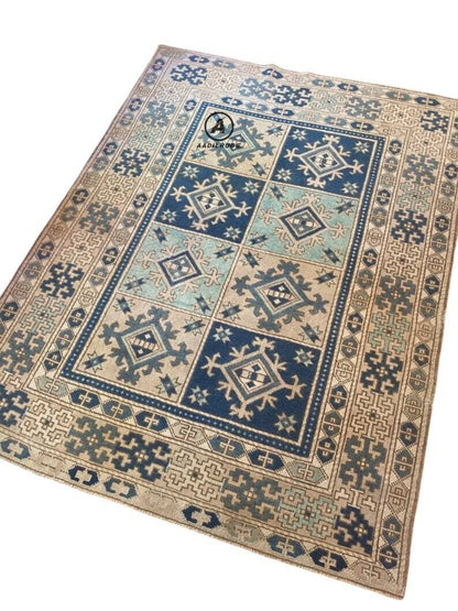 Modern Oushak Rug 7x10 Turkish Oushak Rug/ Hand-Knotted Wool Rug/ Multicolor Contemporary Rug/ Natural dyes/ Girls Room Rug/ Wedding Room rug