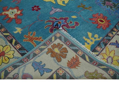 Modern Oushak Rug 7x10 Turkish Oushak Rug/ Hand-Knotted Wool Rug/ Multicolor Contemporary Rug/ Natural dyes/ Girls Room Rug/ Wedding Room rug