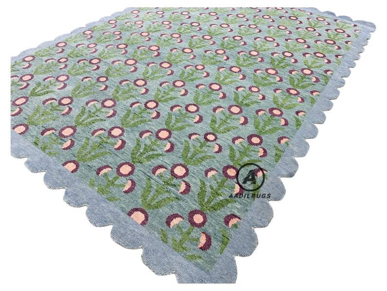 Bespoke gree’n Tree Of Life Hand Knotted Oushak Rug for Living Room, Dining Room, Hand Knotted Wool Area Rugs 8x10,9x12,10x14 Turkish Oushak Rugs